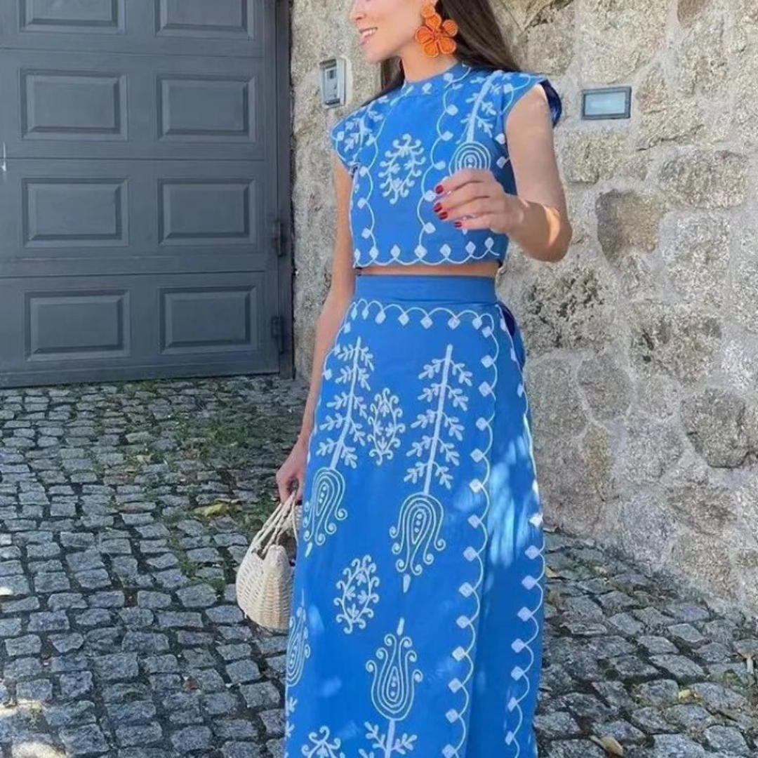 Elegantes sommer-set in zwei teilen für Damen