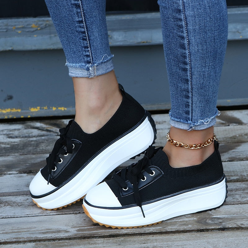 Ysabel - Niederhackige Plateau-Sneakers