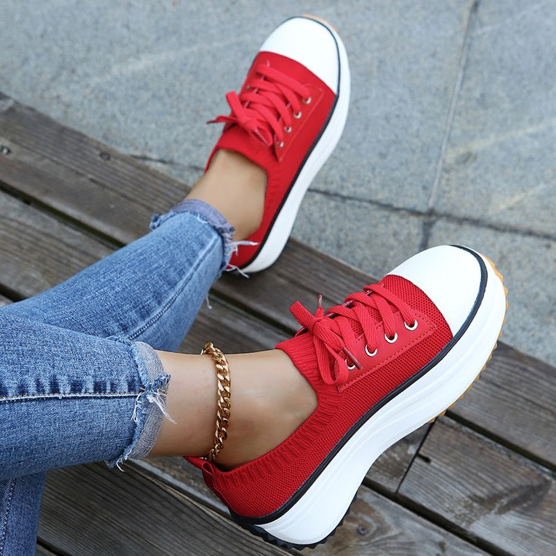 Ysabel - Niederhackige Plateau-Sneakers