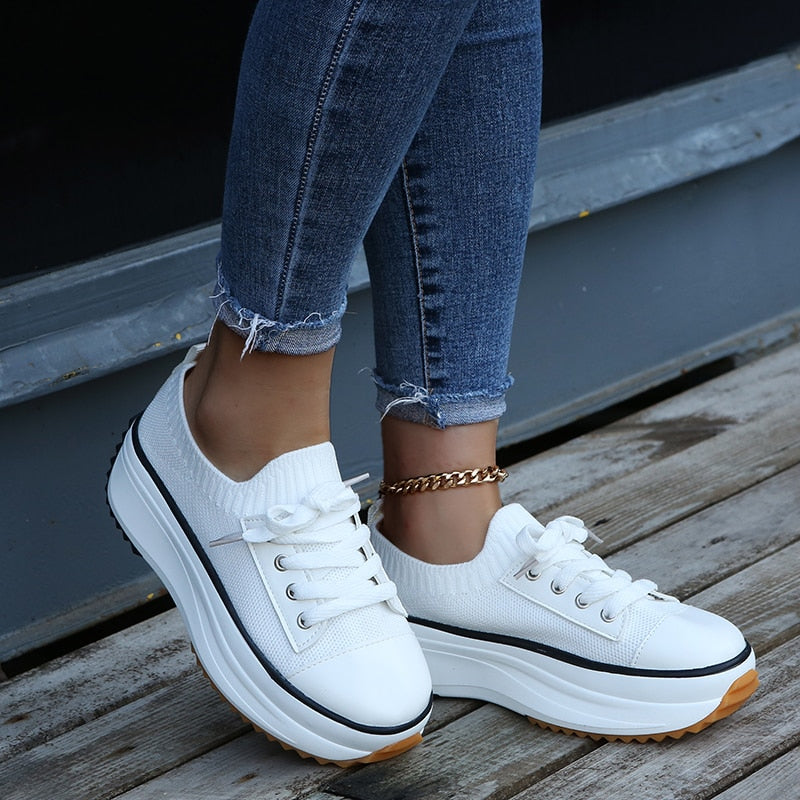 Ysabel - Niederhackige Plateau-Sneakers