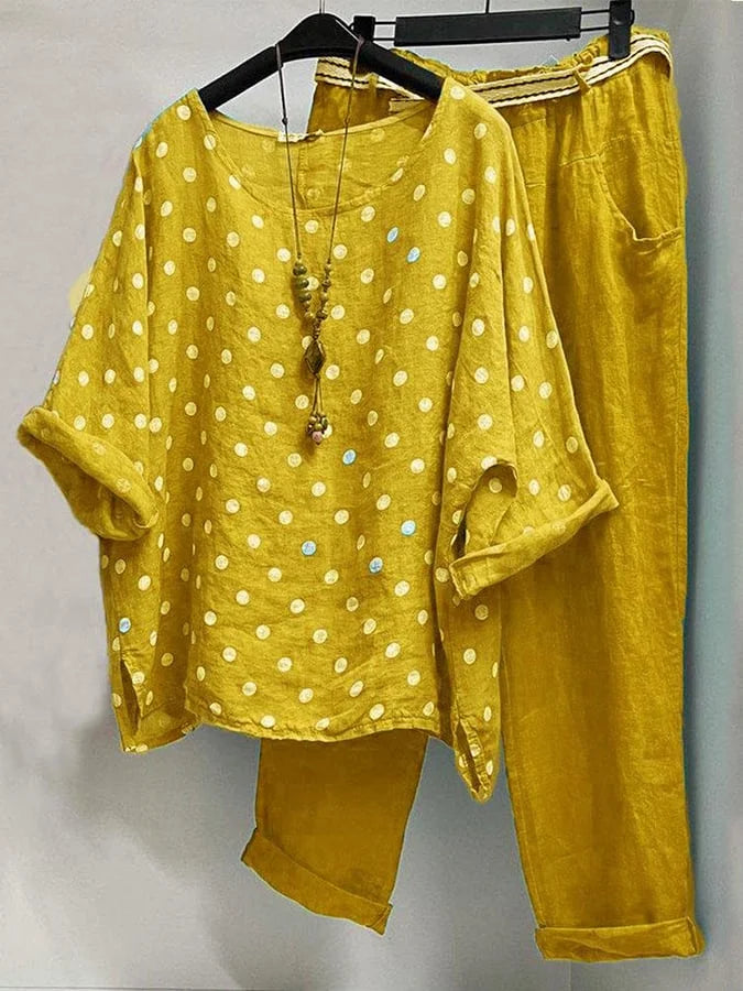 Lexi - Damenmode mit Polka-Dot-Print Set