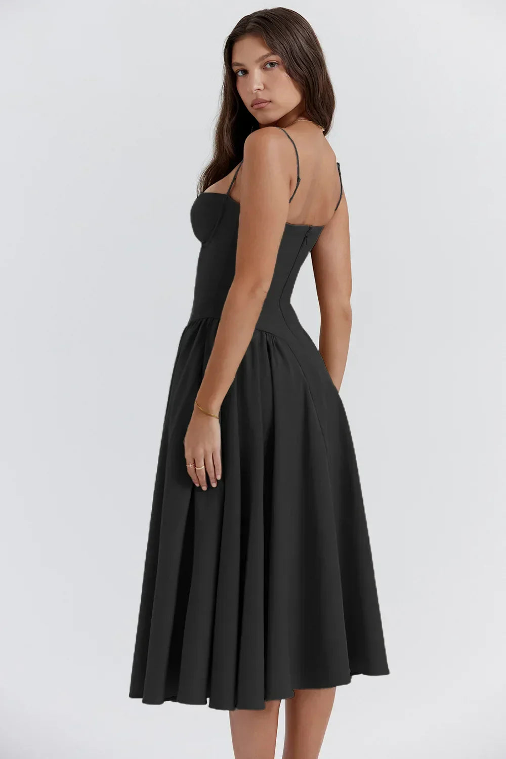 Jutte | Damen Armloses Midikleid