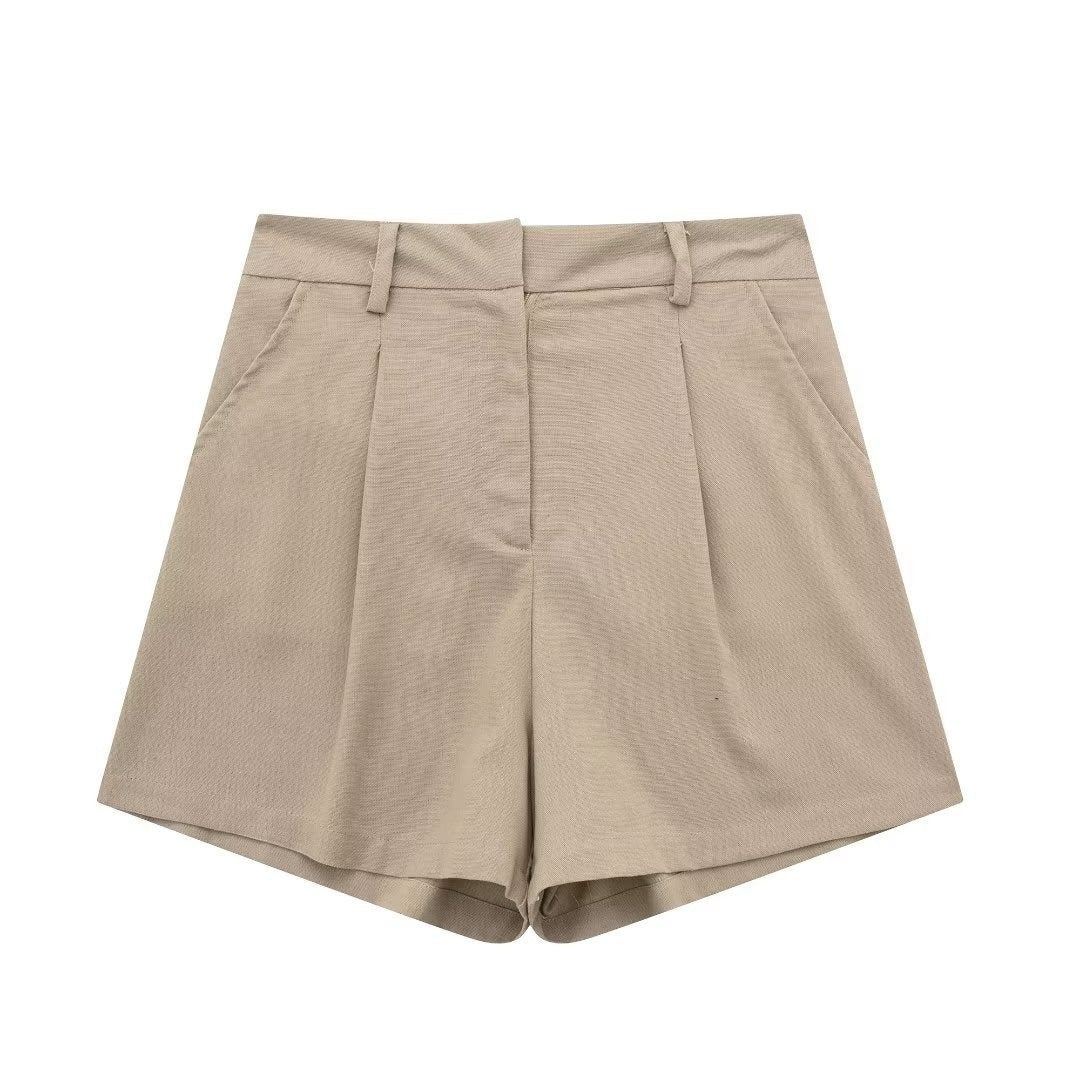 Alva – Leichtes Zweiteiler-Set aus Leinenmix: Shorts und Oberteil