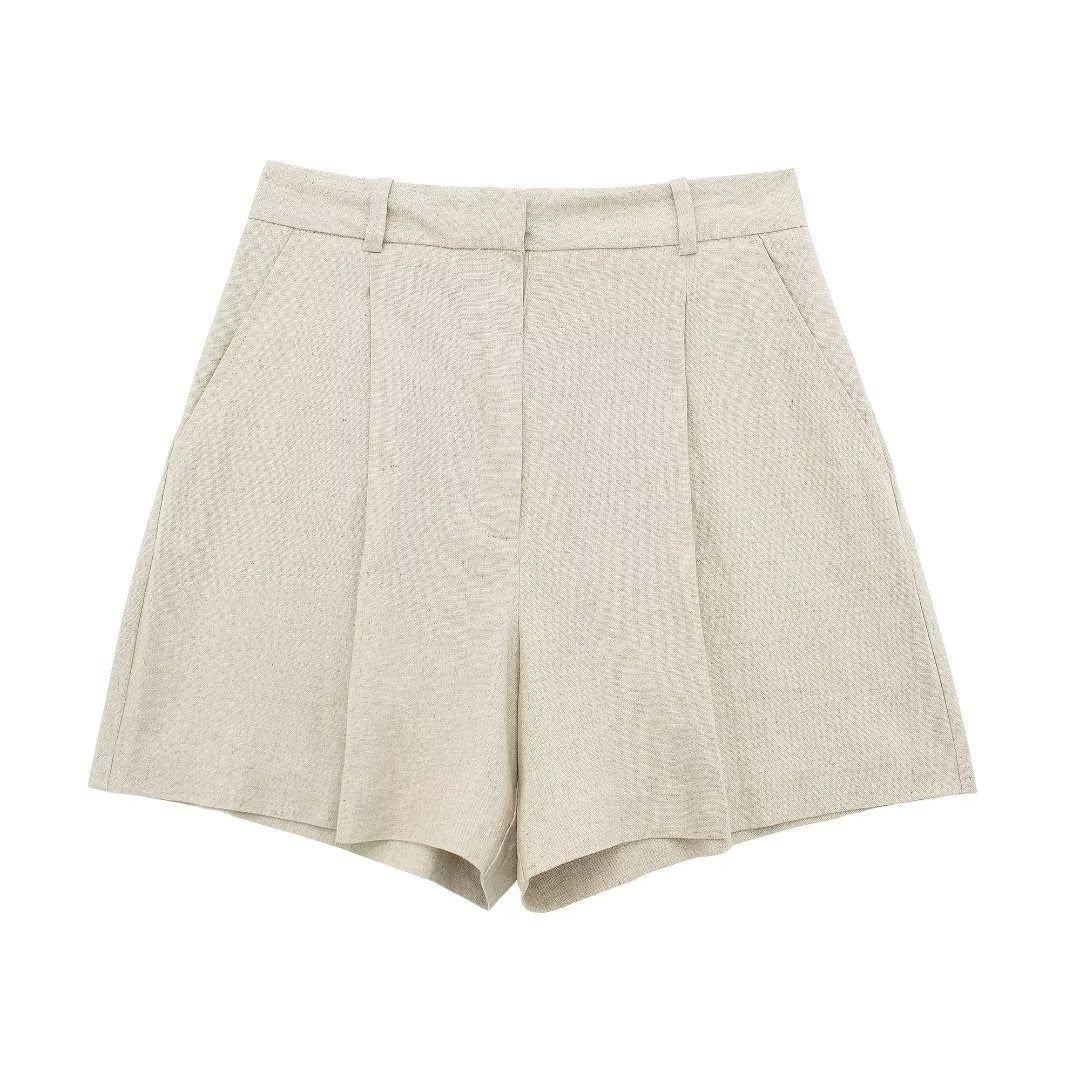 Alva – Leichtes Zweiteiler-Set aus Leinenmix: Shorts und Oberteil