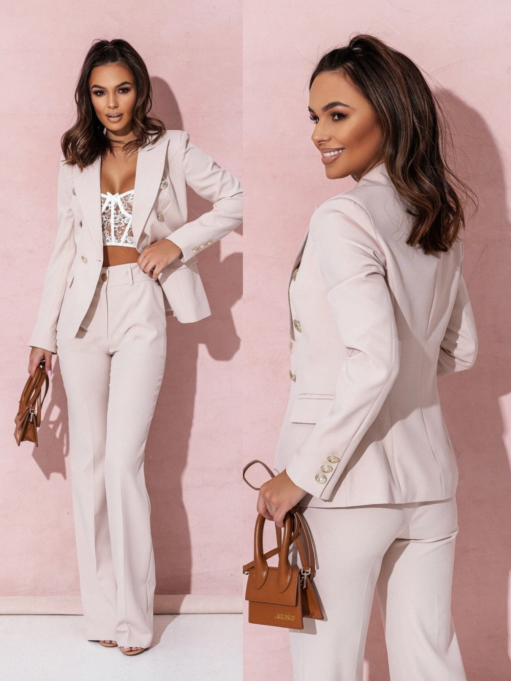 Elisea | Damen Elegantes Blazer Satz | Sommer