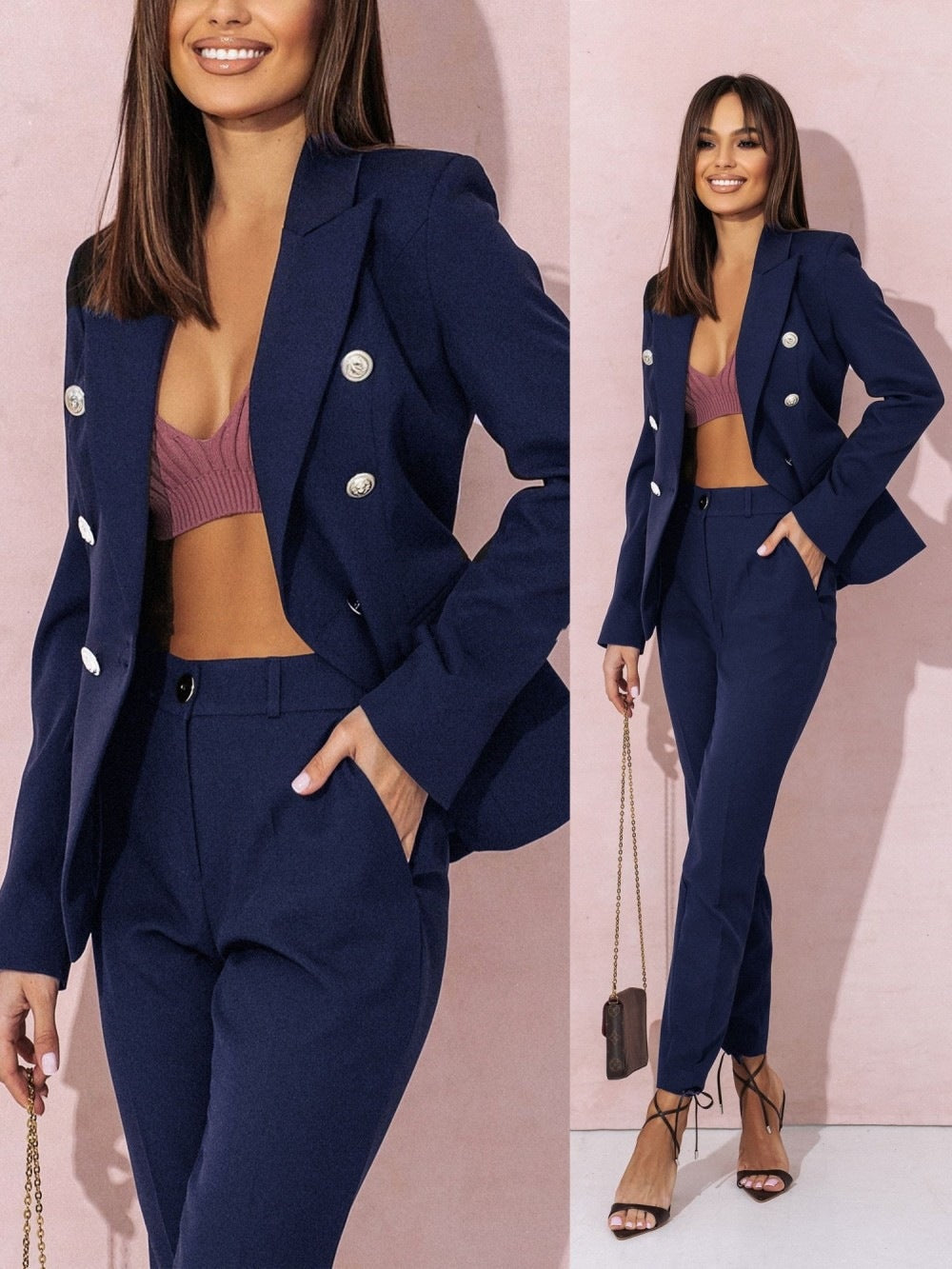 Elisea | Damen Elegantes Blazer Satz | Sommer