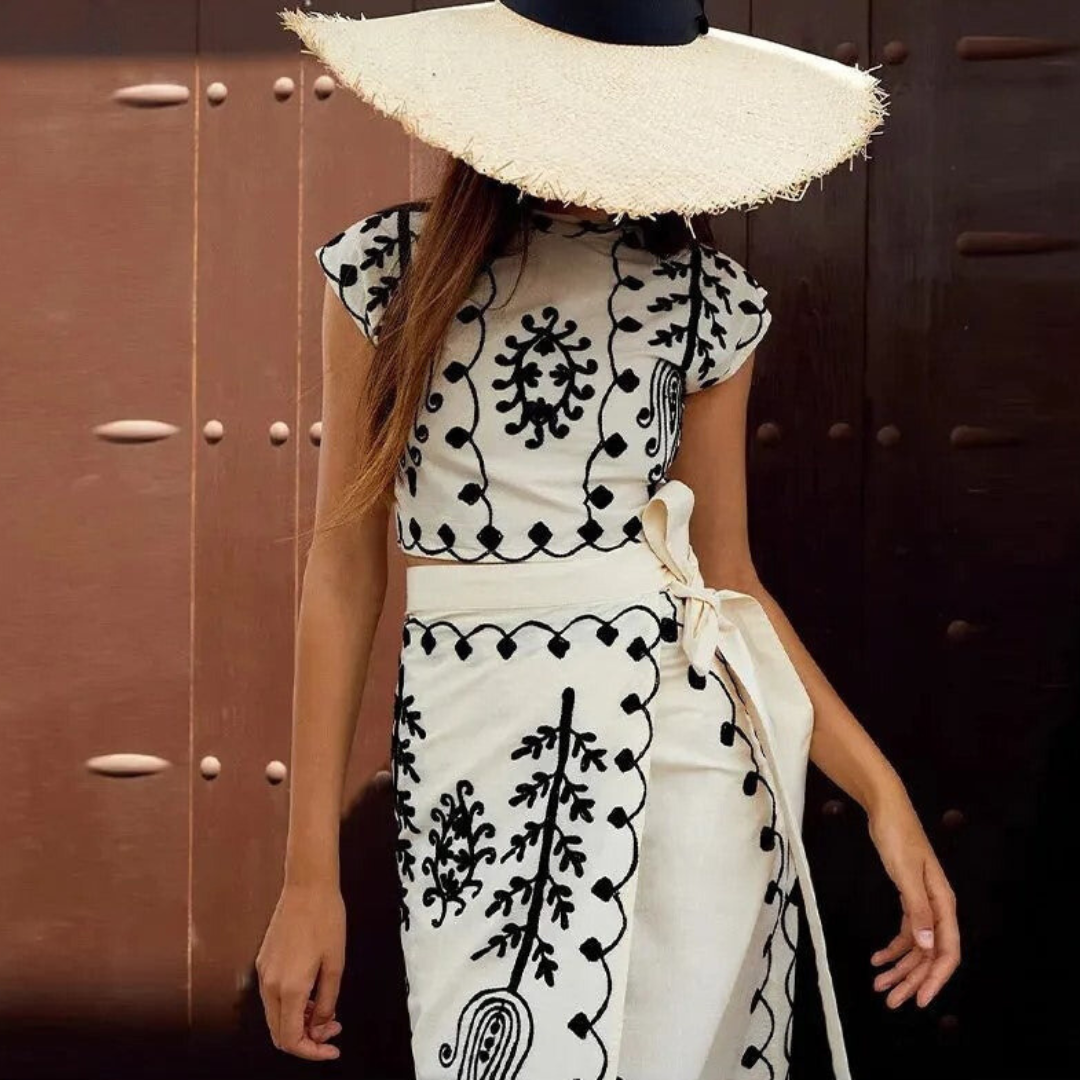 Elegantes sommer-set in zwei teilen für Damen