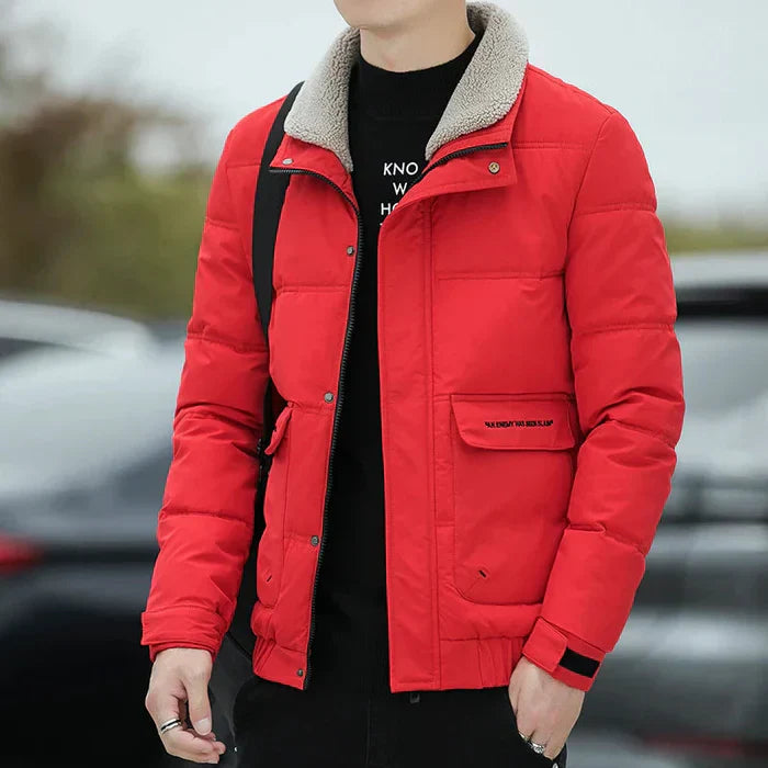 Vincero Winterjacke | Stilvolle kurze Winterjacke mit Fleecefutter für Herren