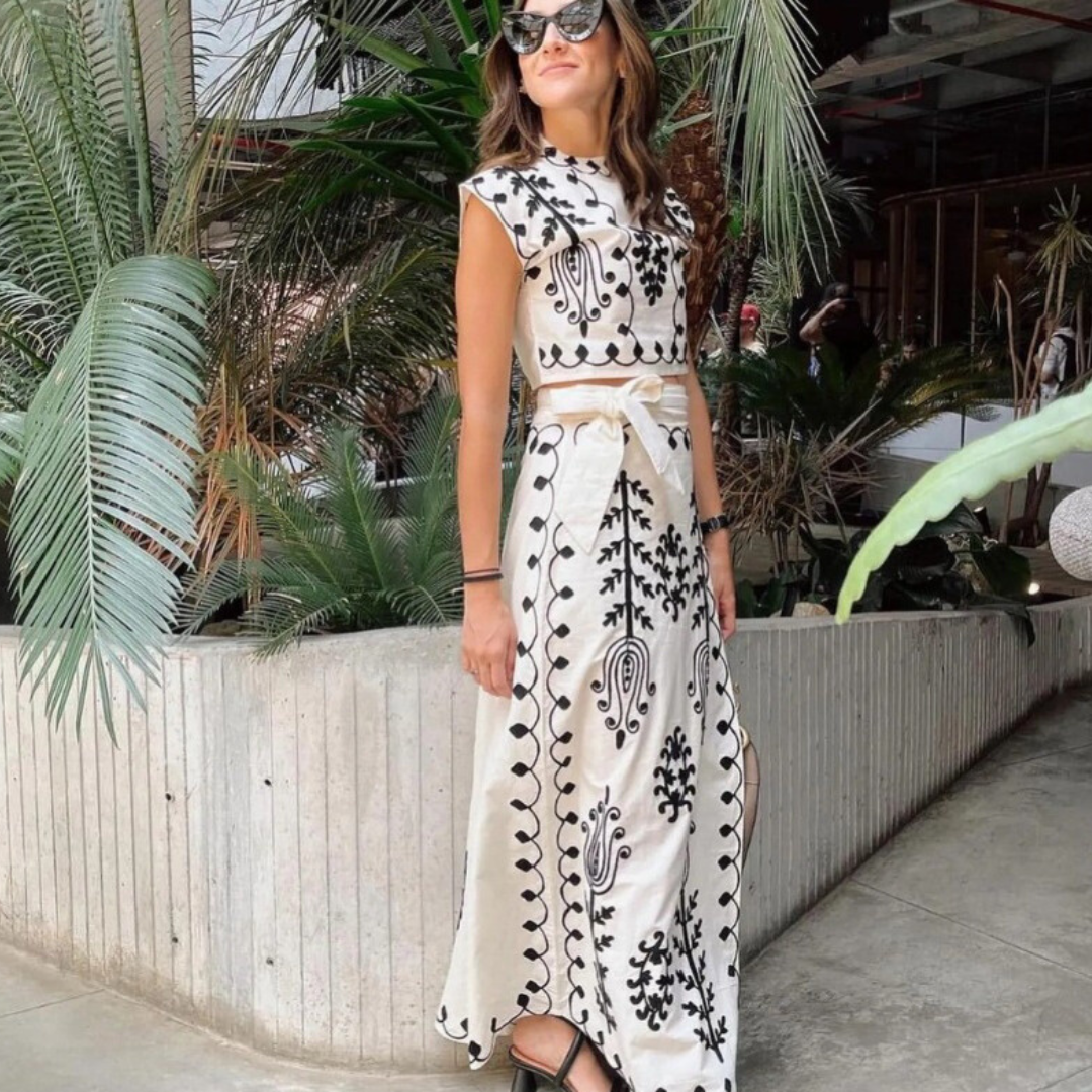 Elegantes sommer-set in zwei teilen für Damen