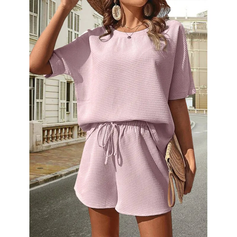 Ceara - Kurzärmliges Oberteil und Shorts mit Kordelzug-Set