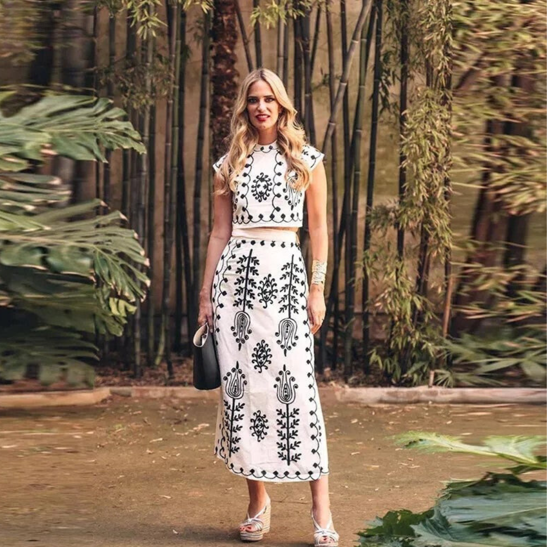Elegantes sommer-set in zwei teilen für Damen