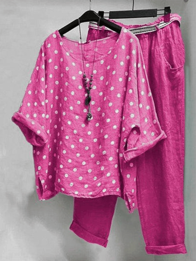 Lexi - Damenmode mit Polka-Dot-Print Set