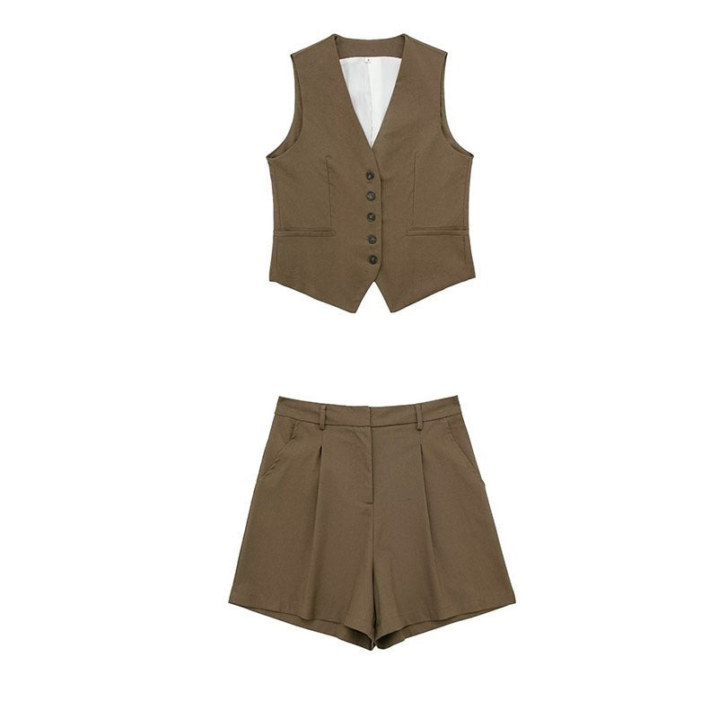Alva – Leichtes Zweiteiler-Set aus Leinenmix: Shorts und Oberteil