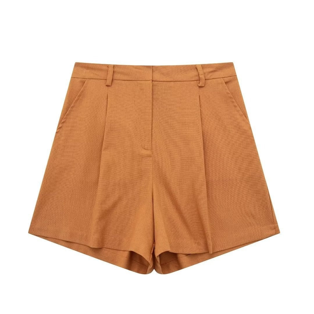 Alva – Leichtes Zweiteiler-Set aus Leinenmix: Shorts und Oberteil