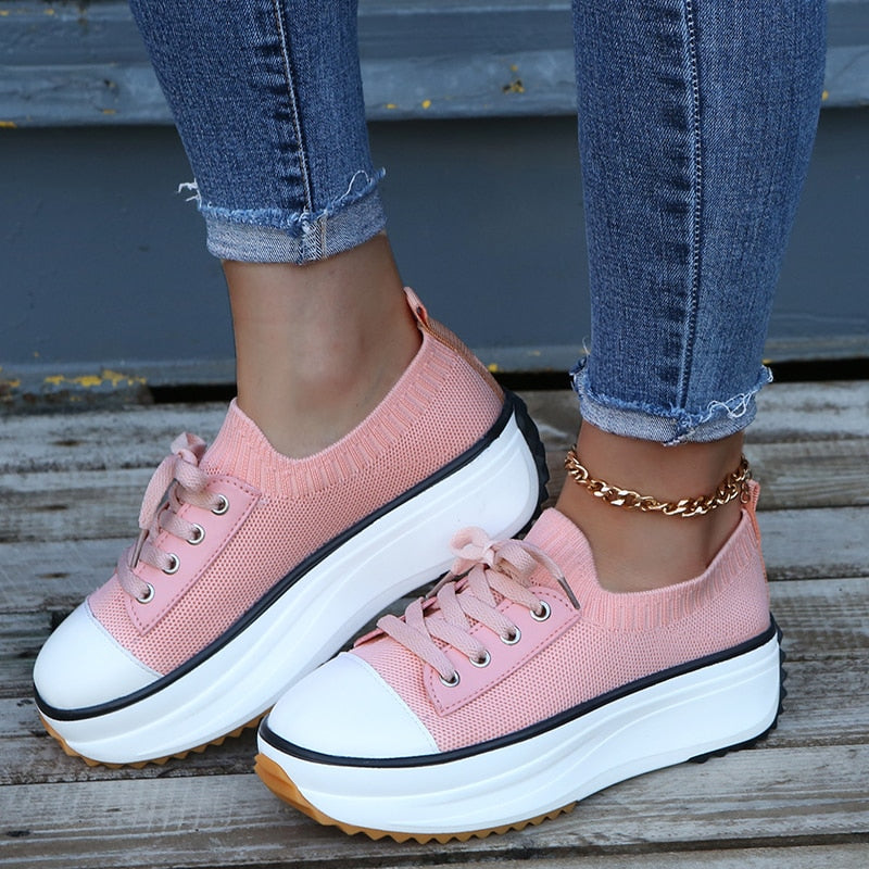 Ysabel - Niederhackige Plateau-Sneakers