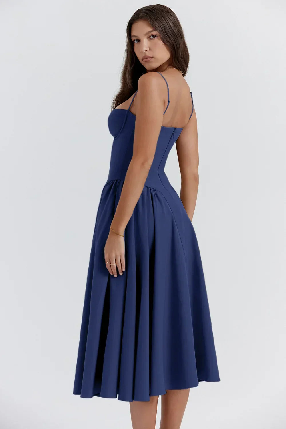 Jutte | Damen Armloses Midikleid