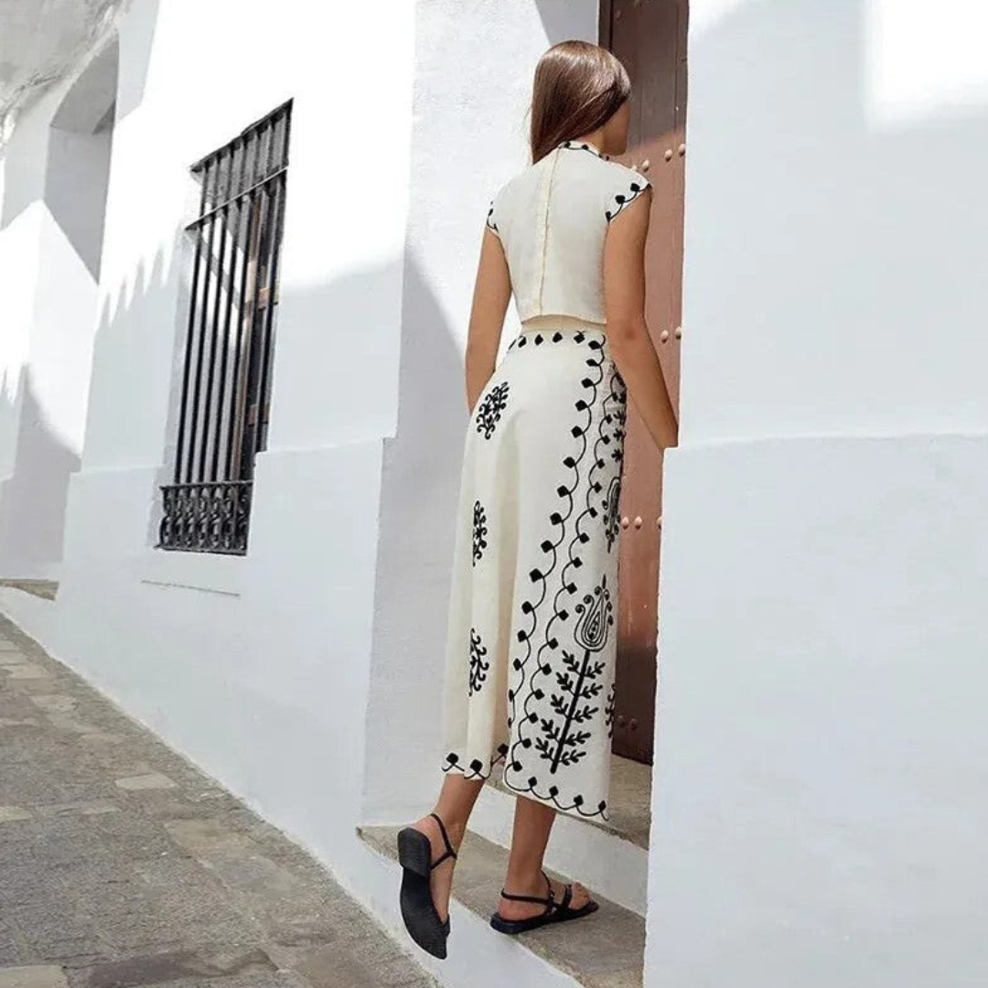 Elegantes sommer-set in zwei teilen für Damen