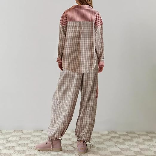 Damen Gemütliches & lockeres Pyjama-Set