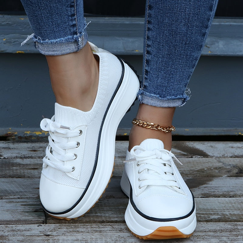 Ysabel - Niederhackige Plateau-Sneakers