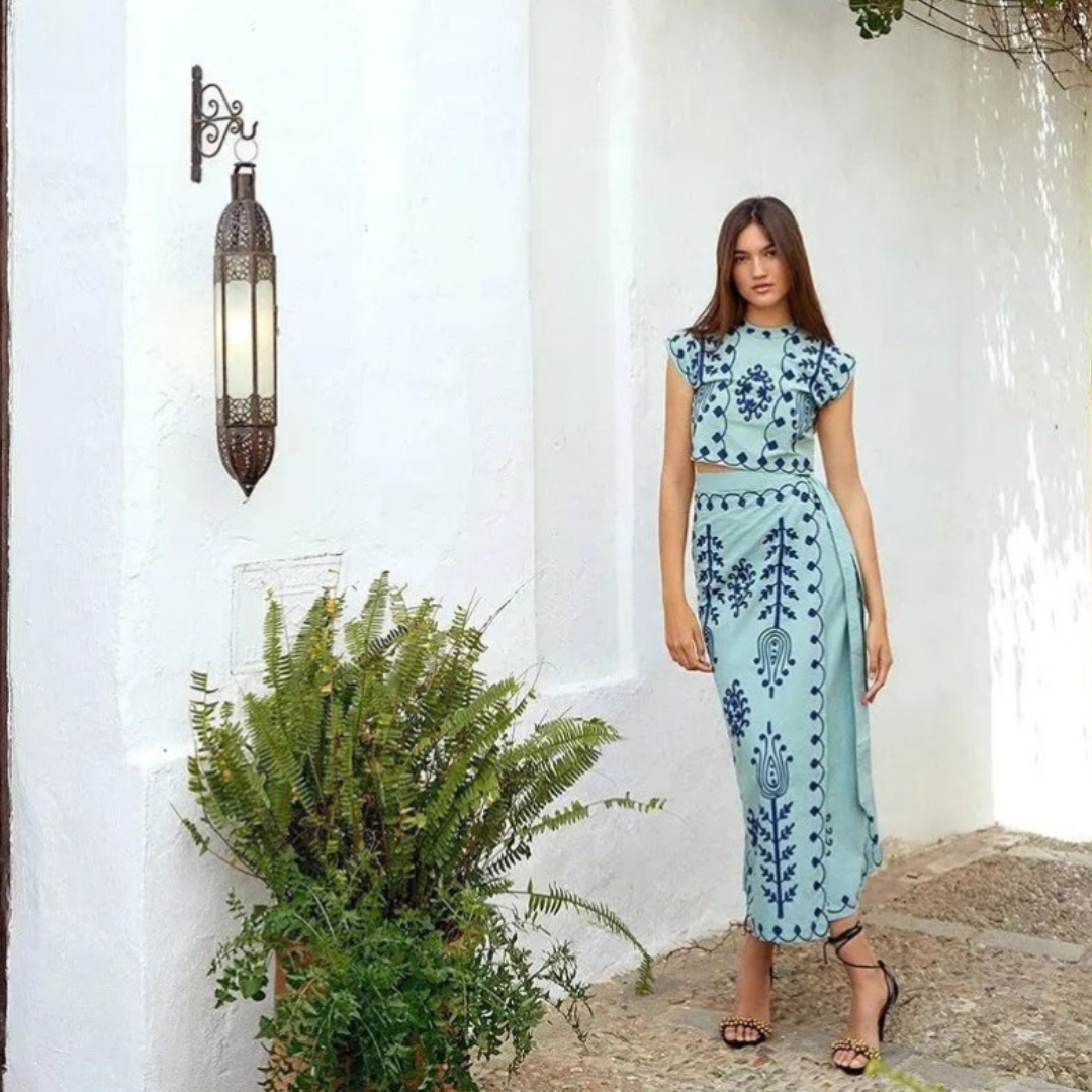 Elegantes sommer-set in zwei teilen für Damen