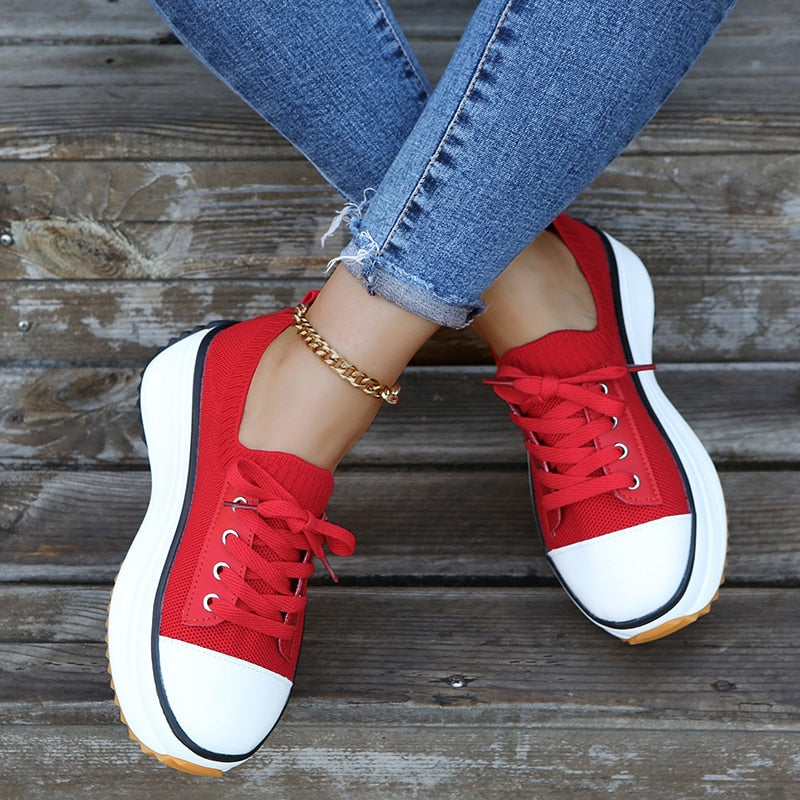 Ysabel - Niederhackige Plateau-Sneakers