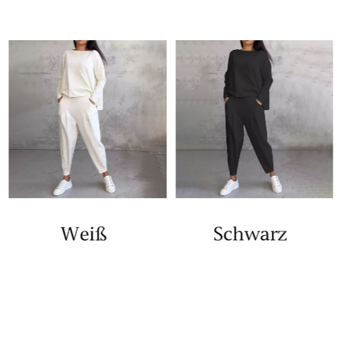 Mode, Freizeit ✨Langarm mit rundem Hals & Hose 2-teiliger Set