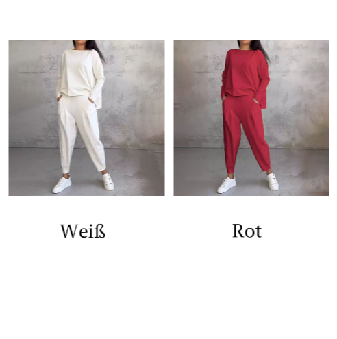 Mode, Freizeit ✨Langarm mit rundem Hals & Hose 2-teiliger Set