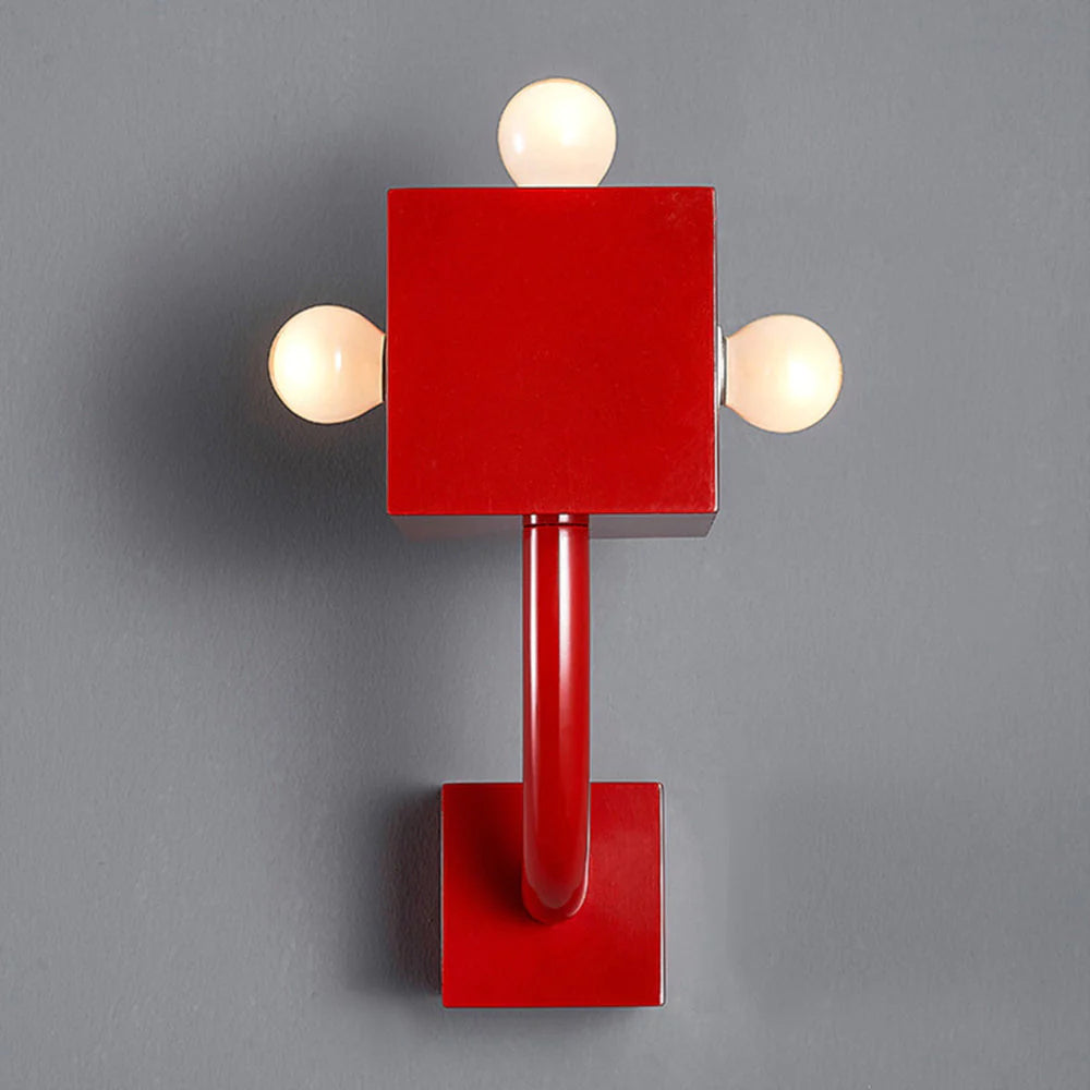 TriGlowCube | Rote Geometrische Lampe