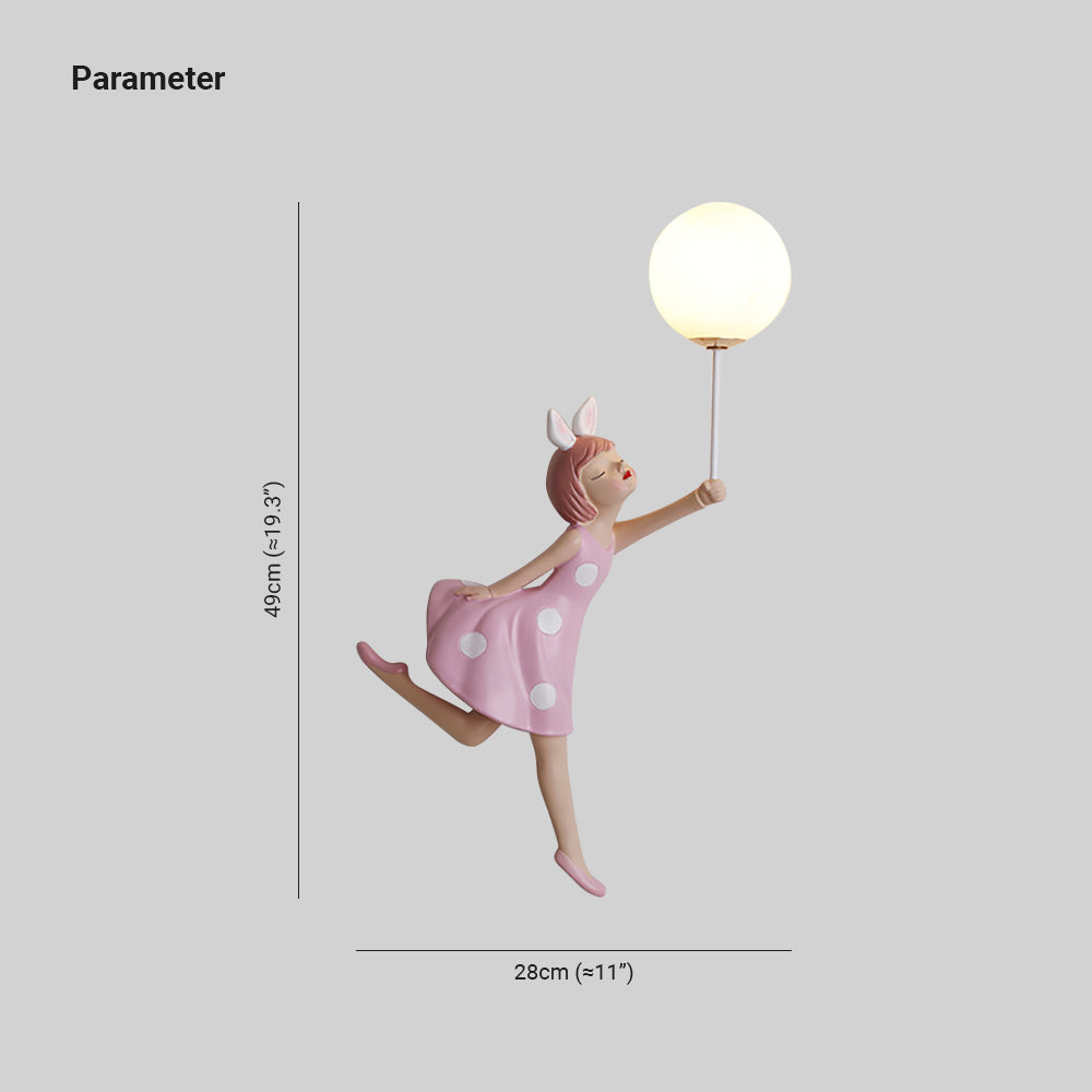 WhimsyLight | Fliegendes Mädchen Ballon Nachtlampe