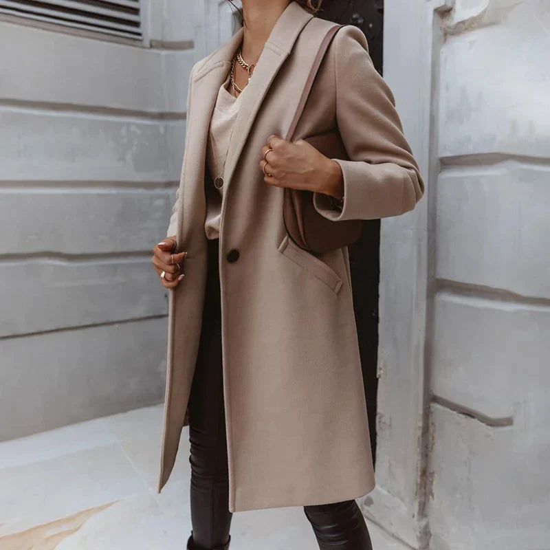 Zara Manteljacke | Stylische lange Jacke aus Wolle für Herbst & Winter