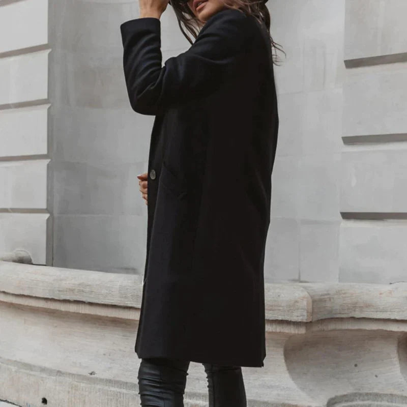 Zara Manteljacke | Stylische lange Jacke aus Wolle für Herbst & Winter