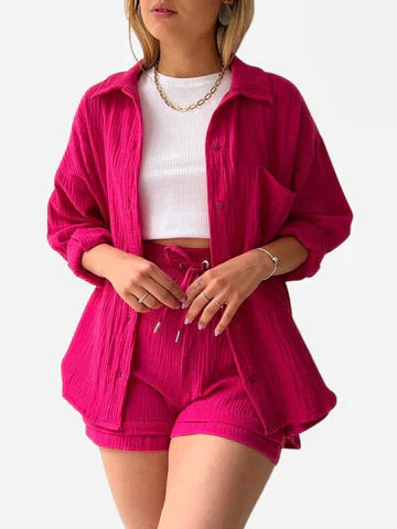 Delia - lässiges baumwoll-loungewear-set für Damen