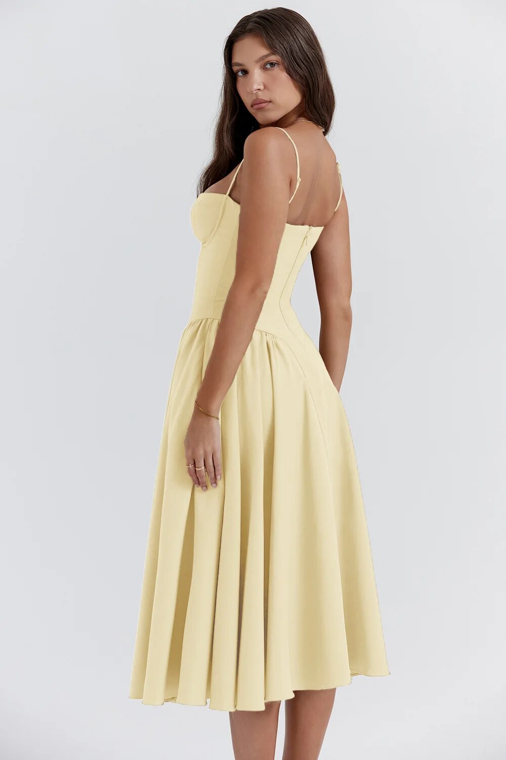 Jutte | Damen Armloses Midikleid