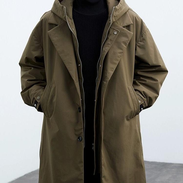 Trenchcoat mit Kapuze für Männer in Übergröße