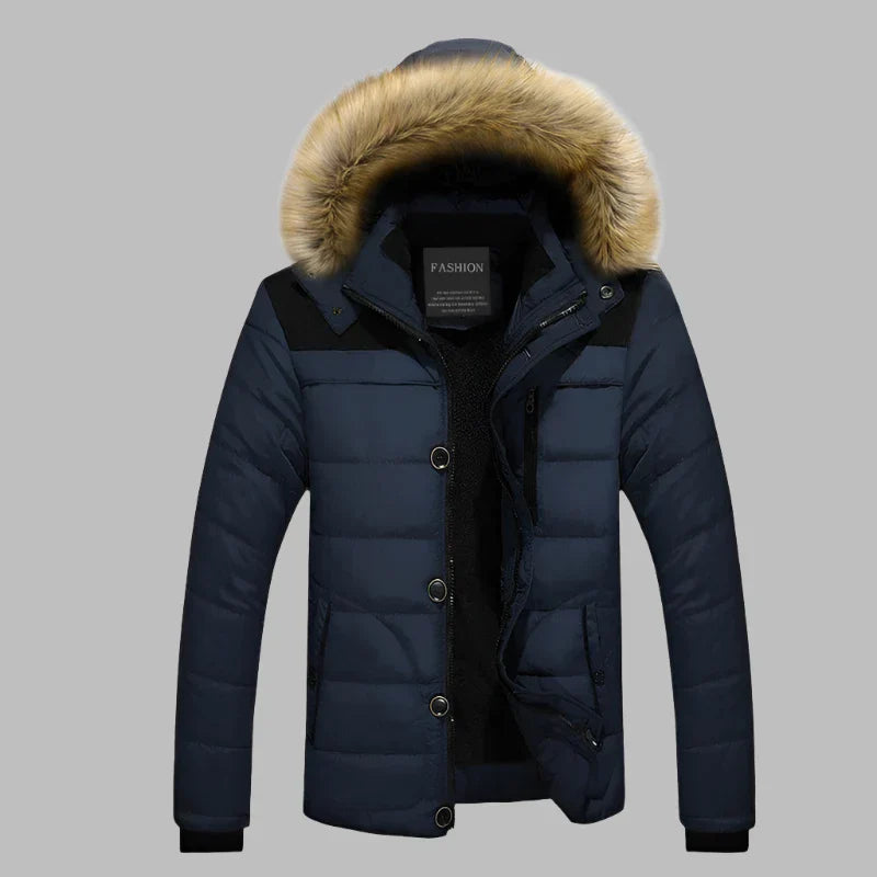 Xite Nordic Parka | Langer wasserdichter Parka-Wintermantel für Herren mit Fellkragen und Fleecefutter
