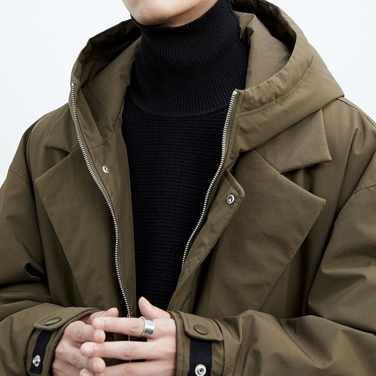 Trenchcoat mit Kapuze für Männer in Übergröße