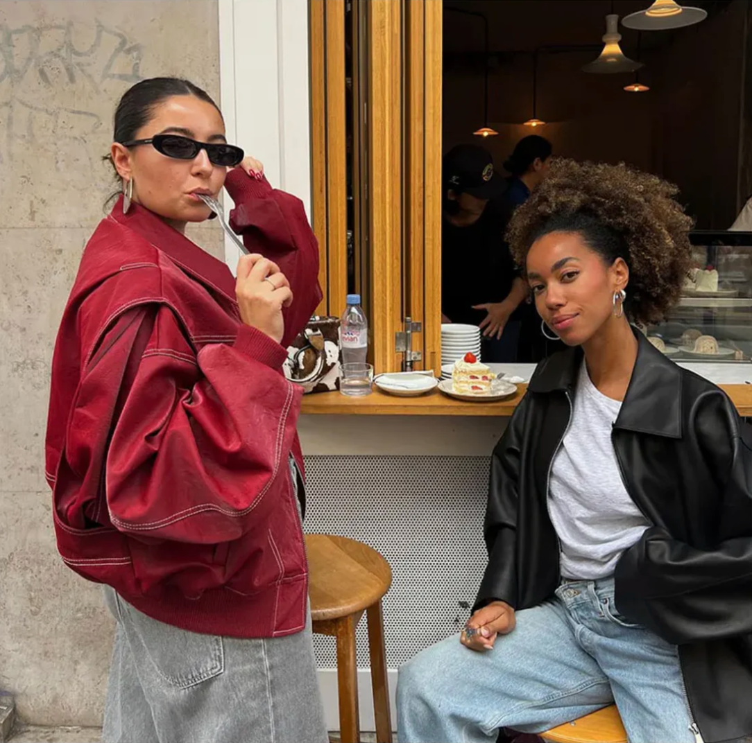 Gisela™ - Übergroße Lederjacke