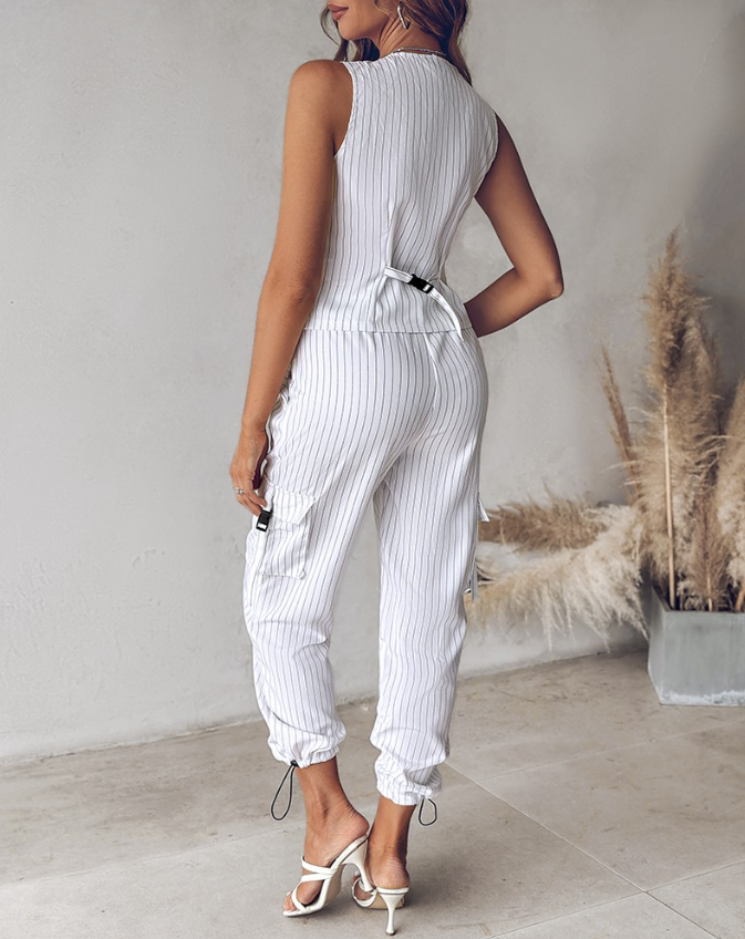 Delaney - Stylisches Damenset mit Weste, Oberteil und Hose