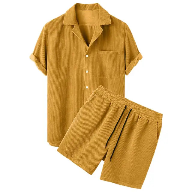 Herren-Sommer-Set aus Hemd und Shorts für Stil und Komfort – Vrix