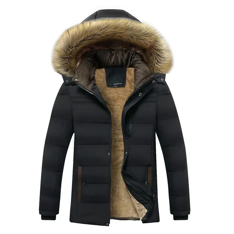 Wellensteiner Parka | Premium Casual Winterjacke mit Fellkragen für Herren