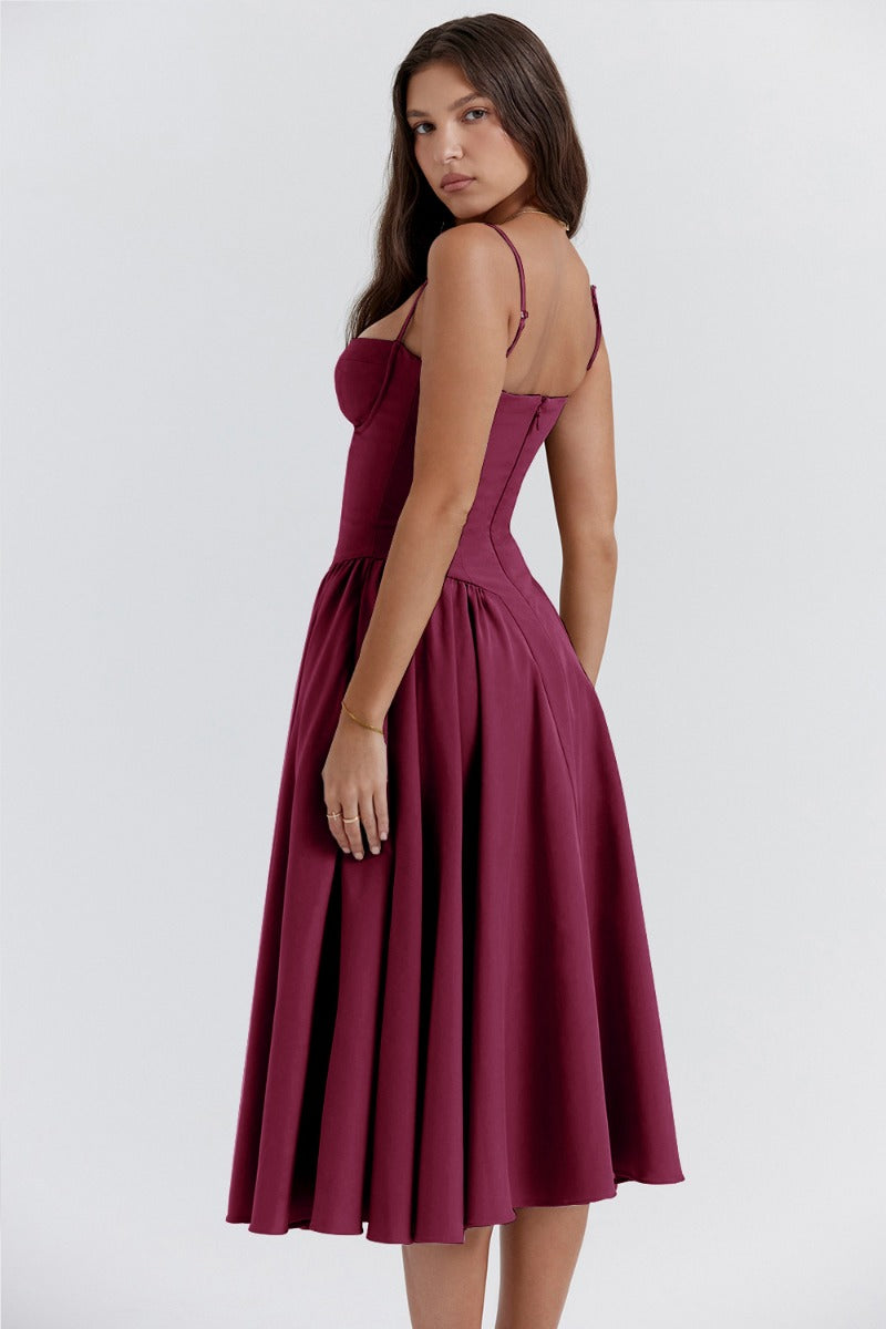 Jutte | Damen Armloses Midikleid