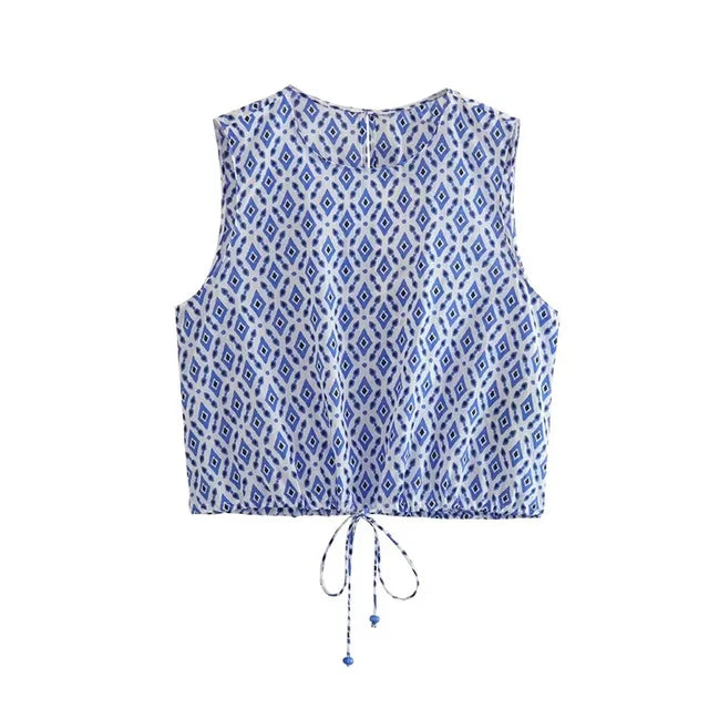 Maeve - Oberteil mit Schleifen und High-Waist Hose