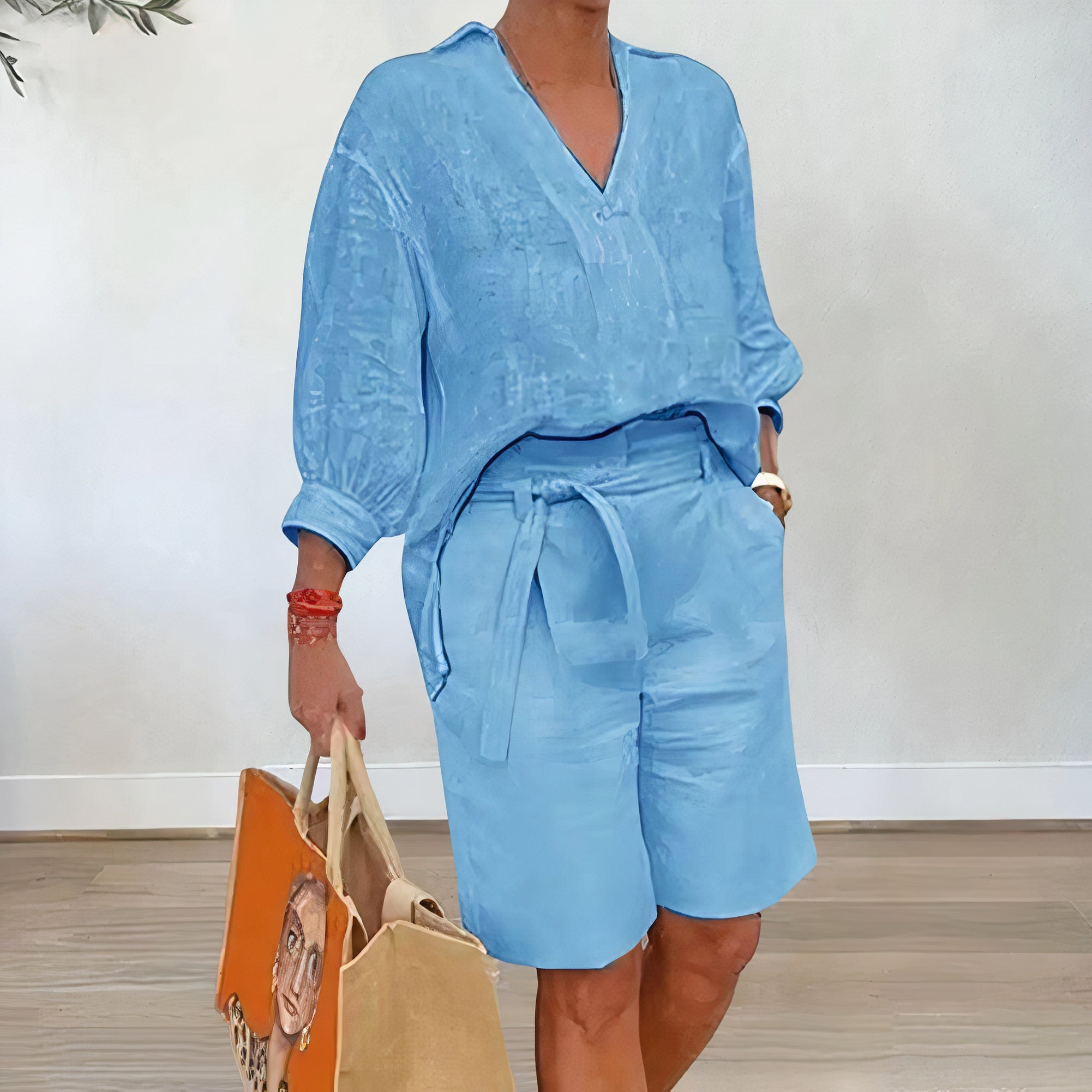 Lucy - Sommerliches Shorts- und Blusen-Set für Damen