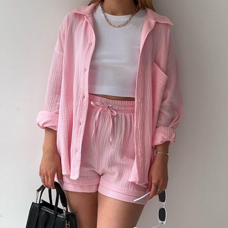Delia - lässiges baumwoll-loungewear-set für Damen