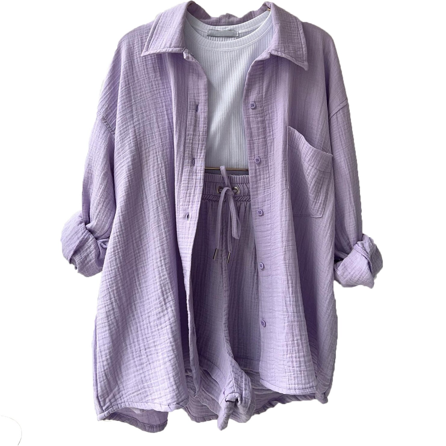 Delia - lässiges baumwoll-loungewear-set für Damen