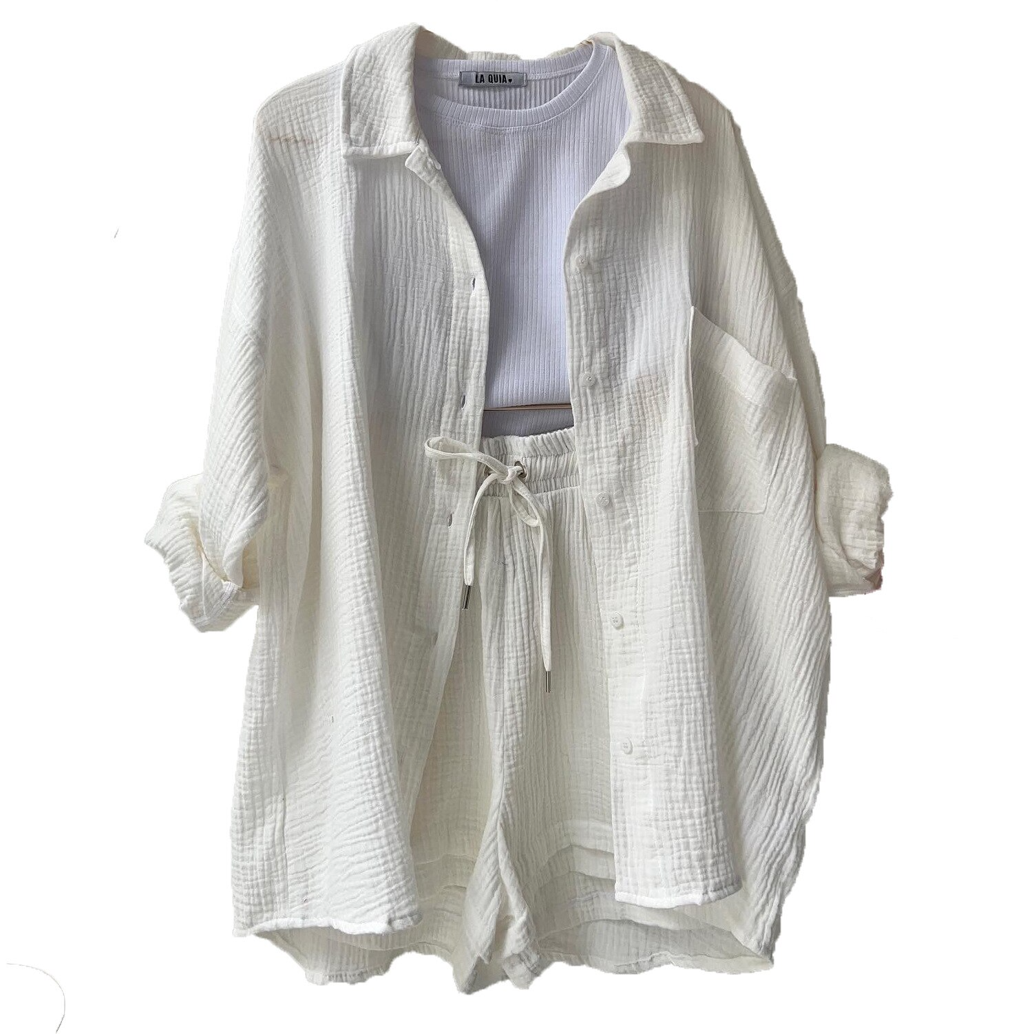 Delia - lässiges baumwoll-loungewear-set für Damen