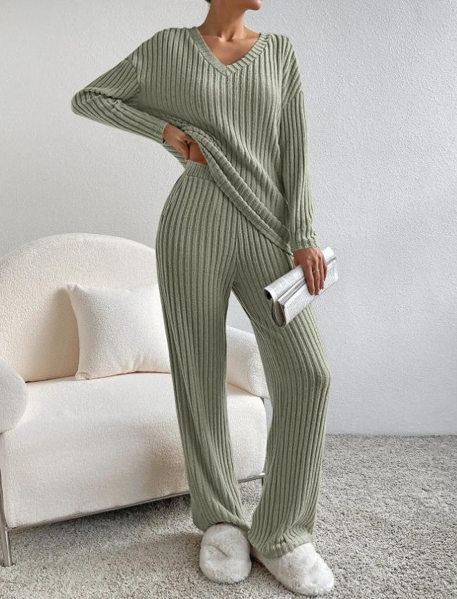 Astrivid | Damen V-Ausschnitt Pullover Satz | Bequeme