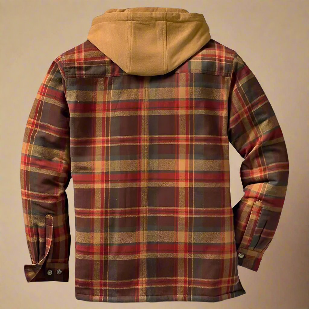 Xadrian - Herren Flanell-Winterjacke