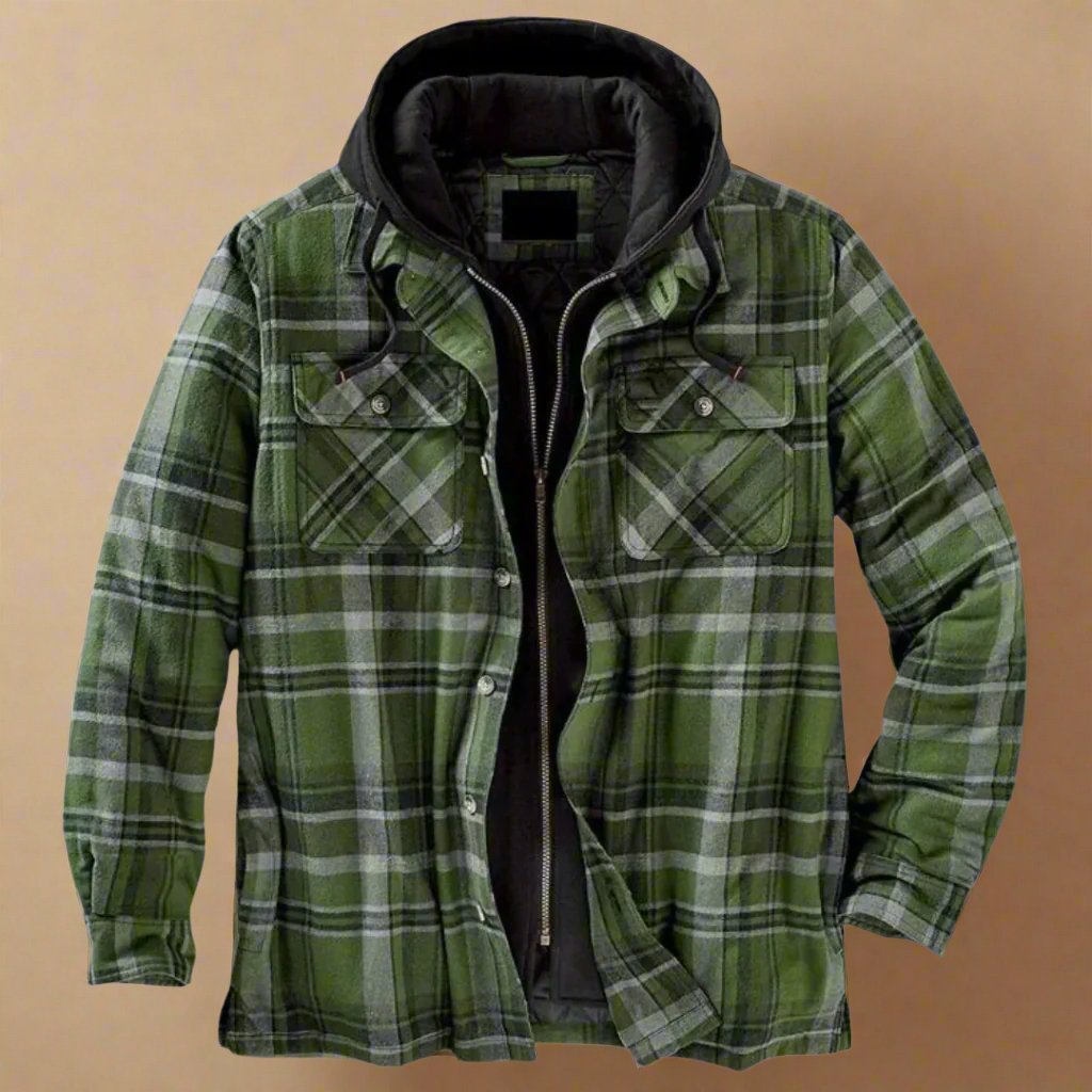 Xadrian - Herren Flanell-Winterjacke