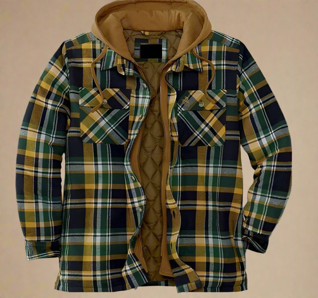 Xadrian - Herren Flanell-Winterjacke